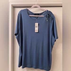 Lauren Ralph Lauren Women's Blue Short Sleeve Top NEW Size 3X